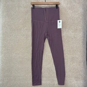 NWT OTOS Leggings Women's‎ Large Purple High Waisted Hook Eye Tummy Control